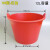 乐辰信 大号牛筋桶加厚建筑工地用砂浆桶圆形塑料桶水泥桶 58型 红色(12L)