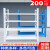 湖北武汉仓储货架仓库轻型中型重型拆装置物储藏库房多功能多层架 中型200*60*200四层副架白或蓝