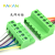 PAKAN 免焊式 对接式接线端子 KF2EDG 5.08 间距5.08MM 对插式 9P 插头+插座 (1套)