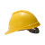 梅思安ABS豪华型有孔安全帽一指键帽衬黄色PVC吸汗带四点式下颏带1顶