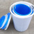 谐晟 加厚大圆水桶 商场仓库厨房圆形带盖塑料大容量水桶 蓝色不加盖60L 1个