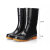 苏识 黑色中筒防水雨靴筒高30cm 单鞋款；S-S042-43