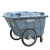 惠世达 400L保洁车手推塑料环卫垃圾车大号户外垃圾桶市政物业垃圾清运车 备件 蓝白色（整车） 
