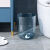 定制垃圾桶客厅亚克力PET透明厕所厨房创意大容量办公室卧室纸篓 12L灰蓝色 无压框(一个)