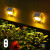 帝舜（DiSHUN）太阳能台阶灯户外庭院灯防水感应灯花园景观灯阳台灯楼梯灯围墙灯 9LED不锈钢高配款暖光6个装