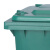 白云清洁 AF07322 新国标分类垃圾桶带盖带轮垃圾箱加强款 绿色240L-厨余垃圾