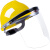 工孚 安全帽式支架面屏面罩防护冲击头戴式焊帽 单位：套 支架+白屏 