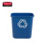 Rubbermaid乐柏美 带通用可循环标识的桌边回收桶FG295673BLUE 蓝色26.6L小号 方形塑料环保材质垃圾桶