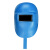 手持式电焊面罩电弧焊氩弧焊防冲击防飞溅劳保防护隔热面具 普通塑料手持（蓝色）