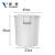 添亦 大号圆桶塑料水桶带盖加厚储水桶圆形大容量水桶发酵桶 50升白色（有盖）