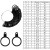 贝傅特 首饰测量工具 6件套黑色美英度戒指圈戒指棒测量带尺寸筛选 美度蓝色6件套装 
