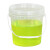 希万辉 塑料外卖打包装桶果酱桶塑料桶带盖密封小桶子胶水桶 4L透明色 （2个）