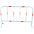 龙禹盛 铁马护栏 防护栏 移动式围挡 道路临时隔离栏 可移动防撞围栏 黑黄带板1*1.5m 单位：件
