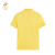 比华利保罗春夏季男士短袖polo衫纯色商务休闲男式翻领半袖上装衣服 浅黄色 180/100A XL