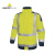 代尔塔 404011 荧光可视工作服防寒大衣款黄色+藏青色L码1件装