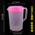 烧杯1000毫升塑料量杯1000ml量杯带刻度有柄带把耐高温 5000带盖粉色 粉色带盖
