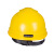 代尔塔102012防撞头盔安全帽通风透气防砸赠下颚带黄色1顶