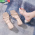卡帝乐鳄鱼（CARTELO）拖鞋女夏外穿2024年新款网红ins潮韩版高跟粗跟凉拖时尚白鞋女春 米色 38