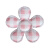 日本刘海贴碎发贴发夹日韩魔法粘宝宝女童魔发贴花朵形状 斜纹 红白格细格 花型 6厘米