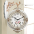 双面挂钟 式双面挂钟客厅创意艺术两面装饰实木现代壁钟表 956大号白蔷薇-机芯 20英寸(直径50.5厘米)