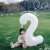 倍欢喜生日数字森系ins风户外野餐春游气球儿童派对拍照场景布置道具 ins白色数字气球0