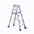 ONEVAN梯子加厚双筋铝合金人字梯室内折叠不伸缩2米加固工程梯 双筋款3米八步梯(紫色)