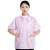 谋福（CNMF）防静电服短袖大褂 无尘工作服 粉色短袖上衣 XL 