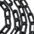 金诗洛 KSL201 塑料警示链条  路锥链条 隔离链子 链条 警示防护链条 隔离墩链条（8mm黑色-5米）