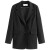 独束女装西装外套女韩版英伦风秋季新款设计感小众西服 黑色 XL