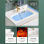 约龙（YUELONG）小户型太空铝浴室柜组合卫生间陶瓷洗手池洗脸盆柜一体洗漱台盆柜 60cm主柜+方镜