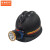 京洲实邦 煤矿专用头灯安全帽带头灯的矿工帽带灯头盔强光石油井下地 黑色磨砂安全帽