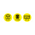 安赛瑞 5S标识贴 圆形直径5CM 黄底 图案定制款 9Z01152