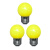 蓓尔蓝 DS0160 LED彩色小灯泡e27螺口g45圣诞彩泡装饰跑马灯泡 3w黄色3个