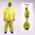 sf6防化服带帽连体耐酸碱3.4.5.6.型防护服EN1149 黄色 M