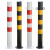 共泰 双耳金属固定防撞柱 固定道路口标柱 反光警示柱 直径76直径 高75cm 红白色