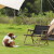 探险猫铝合金克米特椅折叠椅户外便携露营钓鱼椅营地野餐写生椅沙滩椅子 铝合金-黑色小号