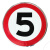BONZEMON 限速标志牌5公里交通限高圆形指示定制 60x60cm