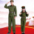 儿童红军演出服全套男女八路军表演服合唱团舞蹈服套装 蓝色短袖 110