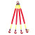巨力索具合成纤维吊装带四腿组合索具2吨1米/套