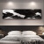 墨派石来运转卧室装饰画现代抽象主卧床头挂画横版简约高级感客厅壁画 抽象艺术R款 120x35cm(适合1.2米床)精致手绘