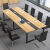 悦莱居会议桌长桌简约现代办公桌椅组合会议室长条桌子工作台 白色桌面+黑架 360*120*74可座12人