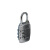 苏识 ZCC303银 三位密码锌合金密码锁（计价单位：个）银