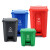 普利赛拉 新国标脚踏垃圾桶 物业环卫分类垃圾桶商用垃圾桶 50L-蓝色可回收物