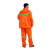 大杨RF712牛津布双层反光雨衣雨裤套装 橘色176-180 防汛救援环卫分体透气防雨服 定制