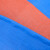 共泰 苫布 大篷布 防水防雨加厚棚布 防尘防晒防风塑料篷布 140克PE材质 蓝桔色6*8m