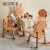 维莎儿童家具儿童全实木儿童凳子北欧家用宝宝凳子靠背椅现代简约榉木动物坐凳 儿童椅子【兔子]