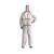 3M 4565白色带帽红色胶条连体防护服防尘液态化学品喷洒清洁作业XL 1件装