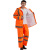 大杨RF715牛津布双层反光雨衣雨裤套装 橘色186-190 防汛救援分体透气安全警示服 定制