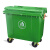 660升环卫垃圾桶1100L大号户外垃圾箱带轮带盖市政工业大型垃圾桶 660L单桶体 绿色/灰色