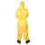 杜邦 Tychem 2000 连体防护服工业透气实验室防无机化学品防尘带头罩不带脚套黄色 XXL码 1套装